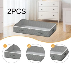 Under Bed Storage Container 55L Low Profile for Linen Sheets Sweaters Quilts - Picture 1 of 15