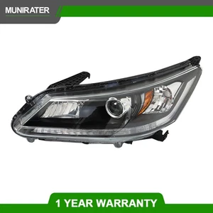 Faro del lado del conductor para Honda Accord 2013-2015 carcasa negra halógena - Imagen 1 de 12