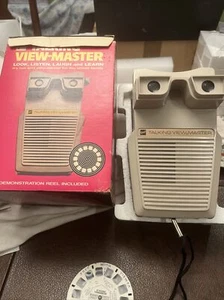 Vintage Talking View-Master GAF, Stereo Viewer Beige Original Box Needs Repair - Picture 1 of 8