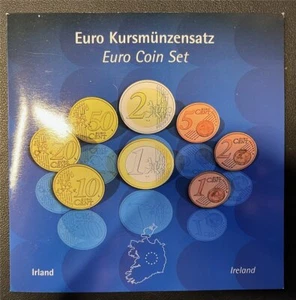 KMS - Irland 2002 - KMS-Satz - "Euro-Munzen 2002" (ungeöffnet, org. verschweißt - Bild 1 von 3