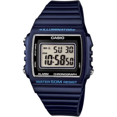 Unisex Uhr CASIO ILLUMINATOR W-215H-2AVDF Silikon Blau Chrono Weckfunktion - Bild 1 von 4