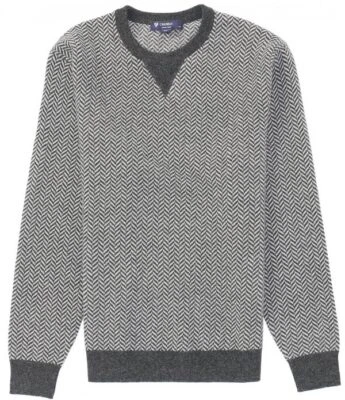 NWT Cremieux Men's Charcoal Heather Extra Fine Merino Wool Sweater Size L $125 - Image 1 of 4