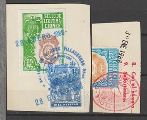 Spain Espagne Revenue Stamp Fiscal Tax Impuesto TLegitimationes Consular Consul - Picture 1 of 1