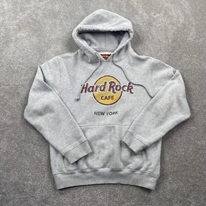 Hard Rock Cafe New York Graphic Pullover Hoodies Long Sleeve Women's Size M Gray - Picture 1 of 9