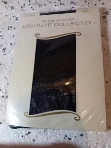 Victoria's Secret Couture Collection Mesh Thigh High black Small Lingerie USA - Picture 1 of 5