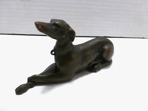 Vintage J.B. Greyhound Bronze Metal Figurine Statue 3333 Missing Left Paw - Picture 1 of 9