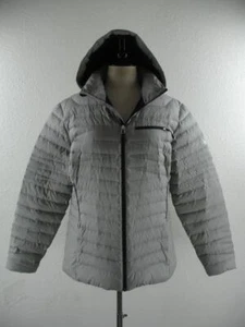 Women's XL Spyder Timeless Hoody GT Jacket Gray Down Puffer Hooded Quilted Parka - Picture 1 of 24