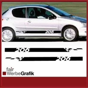 Aufkleber /  Sticker / Seitenbeschriftung / Dekor / Peugeot 206 / #2025 - Bild 1 von 4