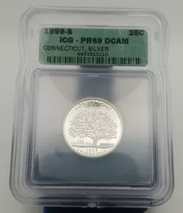 1999-S Connecticut Proof Quarter ICG PR-69 DCAM #3061 - Picture 1 of 4