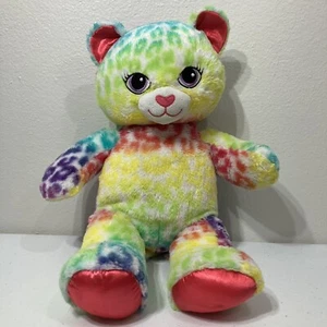 Build A Bear Batik Regenbogen Leopard Gepard Katze Plüschtier Stofftier Stolz 17 Zoll - Bild 1 von 4