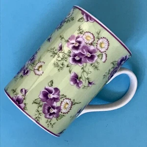 Royal Albert Bone China Mug The Bronte Collection Catherine Green Purple Floral - Picture 1 of 6