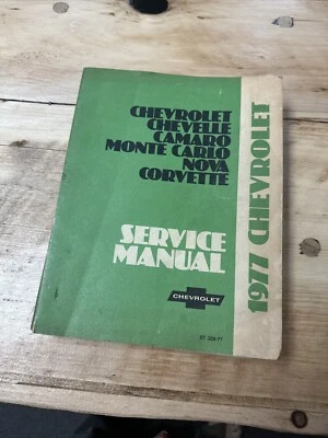 Chevrolet Corvette Nova Camaro Chevelle 1977 manual de reparación de servicio original 2B Foto 1 de 4