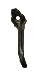 Antique Single Arm Cast Iron Black Wall Hook - Picture 1 of 4