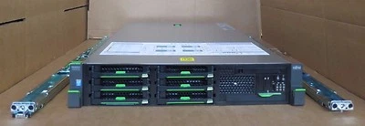  Fujitsu PRIMERGY RX300 S8 2 x 10-Core E5-2660 V2 192GB RAM 2 x PSU Rails Server - Image 1 of 2