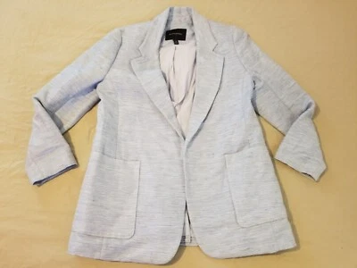 Womens Banana Republic Jacket Blazer 4P Petite Blue Cotton - Image 1 of 4