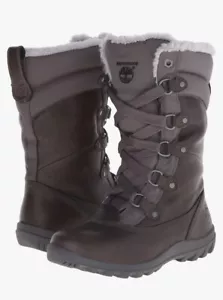 Botas de nieve impermeables Timberland para mujer 7,5 Mount Hope Mid de cuero y tela - Imagen 1 de 12