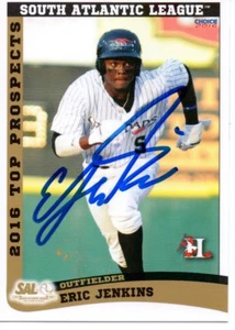 Eric Jenkins 2016 Hickory Crawdads SAL Top Prospects Signed Card - Picture 1 of 1