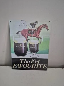 Targa insegna da parete in latta metallo GUINNESS 10-1 retrò birra pub bar uomo grotta - Foto 1 di 1