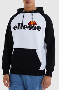 Sudadera con capucha Taliamento de algodón para hombre ellesse blanca negra con capucha - Imagen 1 de 4