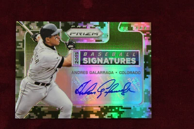2015 Prizm CAMO Auto Andres Galarraga Auto 124/149 Rockies - Image 1 of 3
