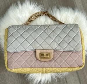 Chanel Tricolor Reissue 2.55 Quilted Canvas 227 Jumbo Flap Bag - Picture 1 of 11