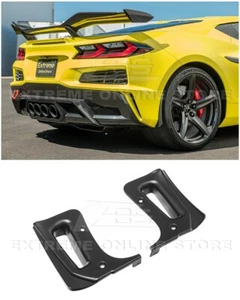 Para 23-Up Corvette C8 Z06 | Extendido NEGRO MATE aletas de barro traseras protectores contra salpicaduras - Imagen 1 de 23