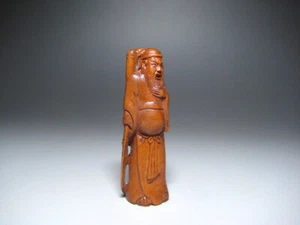 Antique Japanese NETSUKE Guan Yu -signed -okimono -rare from Japan - Picture 1 of 8