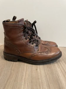 Allen Edmonds "CHAPMAN" WEATHERPROOF Men's Wingtip Boots 8.5 D Brown 4897 - Picture 1 of 6