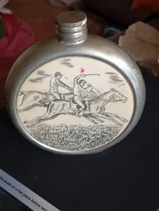 Alte Whisky-Flasche Leer Sport Pferde Polo Mulberry Hergestellt In England - Picture 1 of 4