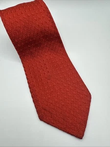 Vintage Rhodia Necktie Tie Mens Acetate France Red Woven Geometric - Picture 1 of 3