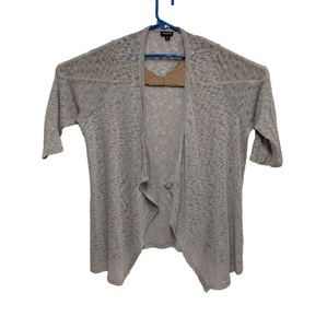 Torrid Pointelle Cardigan Drape Front Sweater 2019 - Women's Size 2 Grey - Picture 1 of 10