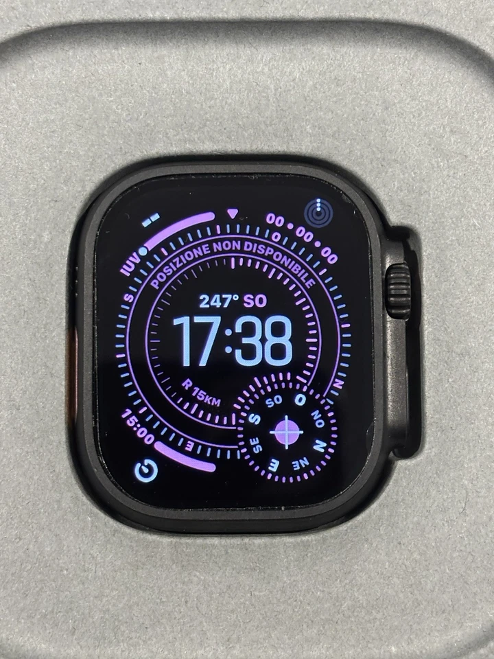 APPLE WATCH ULTRA 3 • COME NUOVO 49 mm in Titanio Nero Cinturino Ocean Nero - Imagen 1 de 4