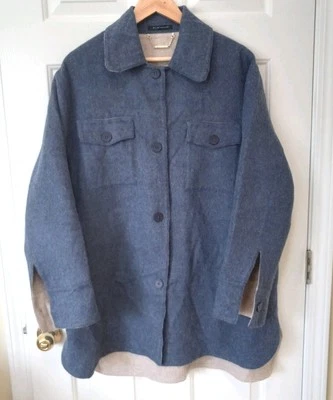 ELIE TAHARI Women's Blue Button Baby Alpaca Wool Jacket Pockets Casual Career XL - Image 1 of 4