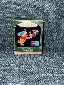 Winnie the Pooh - SKATING WITH POOH - Hallmark Miniature Keepsake Ornaments 1999 - Picture 1 of 4