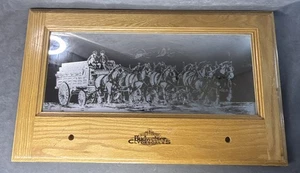 "Letrero de espejo de cerveza Budweiser Clydesdales de fama mundial 23,5""x14""" - Imagen 1 de 16