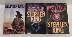 The Dark Tower 1-3, By Stephen King Plume Books Large Print Edition,Two 1st Edit - Picture 1 of 12