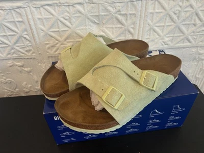 Birkenstock Zurich Suede Leather Sandals Faded Lime Men's Size 46 US 13 - Image 1 of 4