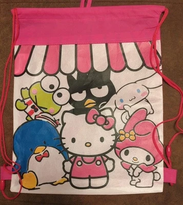 Hello Kitty And Friends Cinch 弦背包 粉色 全新 带标签 轻便 — 第 1/4 张图片