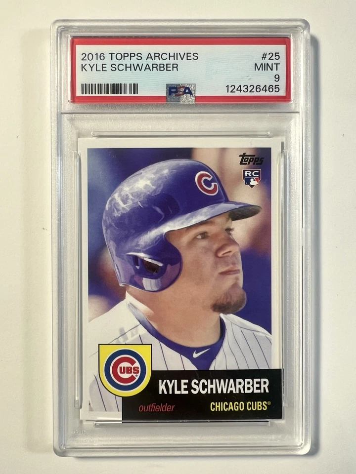 2016 Topps Archives #25 KYLE SCHWARBER (RC) PSA 9!! - Image 1 of 2