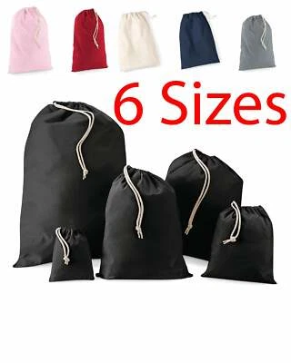 Drawstring Laundry Bag eco bag cotton Plain reusable Storage Large Washing Gym - Image 1 of 4