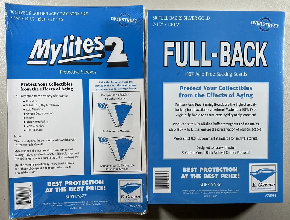 Juego E. Gerber Mylites2 y espalda completa edad de plata/oro (50 piezas) 775M2/750FB 35pt con Foto 1 de 1