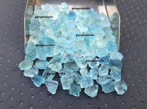 25 Piezas Hermosa Aguamarina Azul Crudo Tamaño 6-8 MM Aguamarina Piedra Áspera A Granel - Imagen 1 de 5