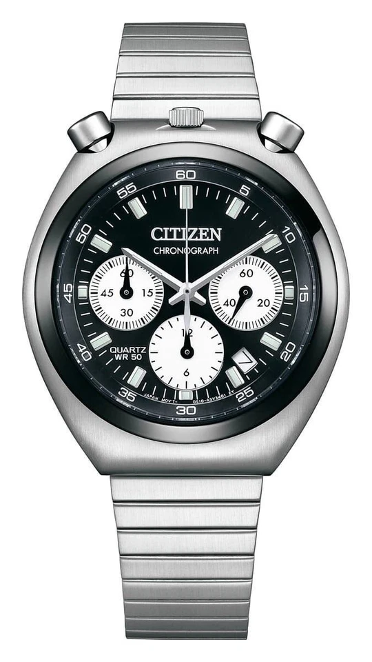 CITIZEN AN3660-81E Record Label Tsuno Chrono Chronograph Watch Black Panda 2023