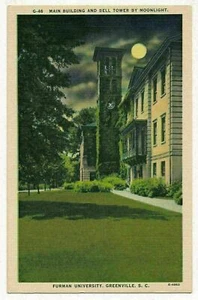 Main Building and Bell Tower by Moonlight, Furman University, Greenville, SC - Picture 1 of 2