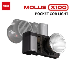 US ZHIYUN MOLUS X100 100W Pocket COB LED Light Photography Lighting 2700K-6500K - Picture 1 of 10