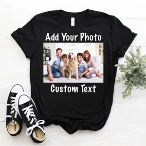 Your Own Photo Image Picture Logo T-Shirt Custom Text Graphic Family Customize - Picture 1 of 5