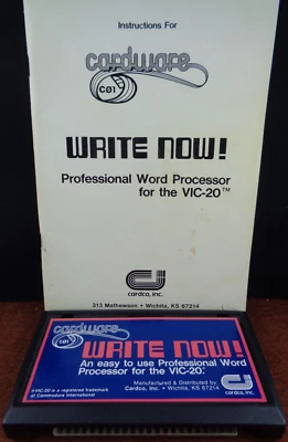 COMMODORE VC-20/VIC-20 -- WRITE NOW! (CARDWARE - CARTRIDGE ) - Bild 1 von 4