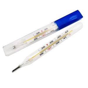 1PZ Termometro Precisione 2ml Vetro Senza Mercurio Doppia Scala Classico Tradizionale - Foto 1 di 3