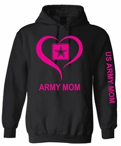 US army hoodie pink design for mom hooded sweatshirt - Picture 1 of 1