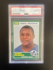 1989 Score Barry Sanders Rookie Card RC PSA Gem Mint 10 💎 💎 💎